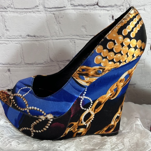 Aldo satin print wedges - Picture 4 of 15